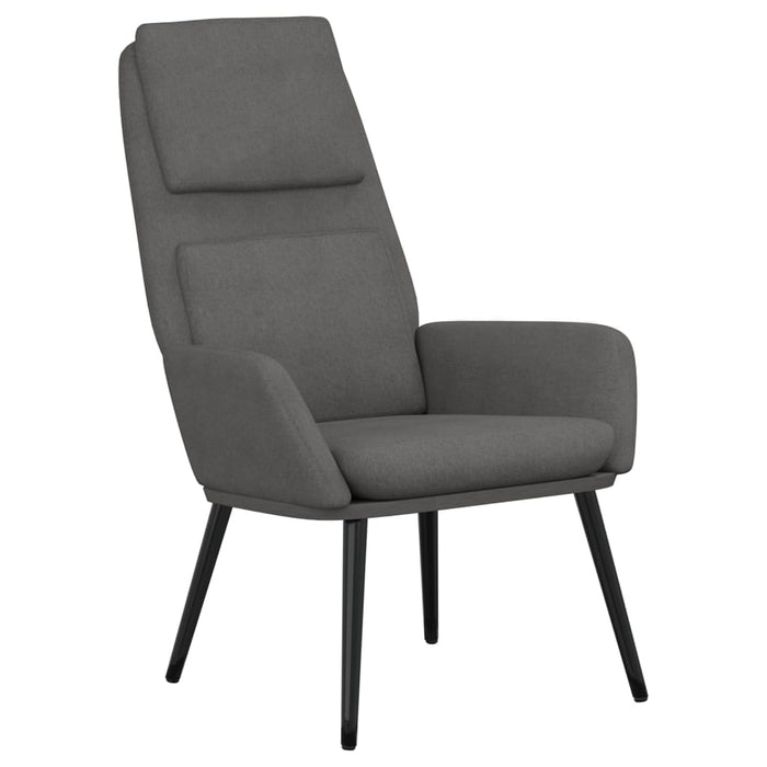 Scaun de relaxare cu taburet, gri deschis, material textil - WALTI WALTI