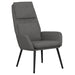 Scaun de relaxare cu taburet, gri deschis, material textil - WALTI WALTI
