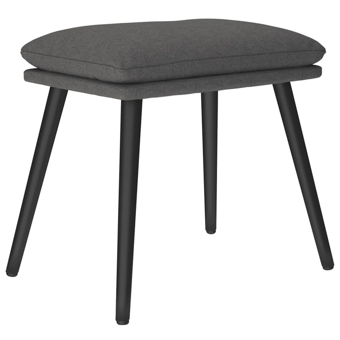 Scaun de relaxare cu taburet, gri închis, textil - WALTI WALTI