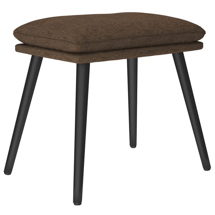 Scaun de relaxare cu taburet, maro, textil WALTI