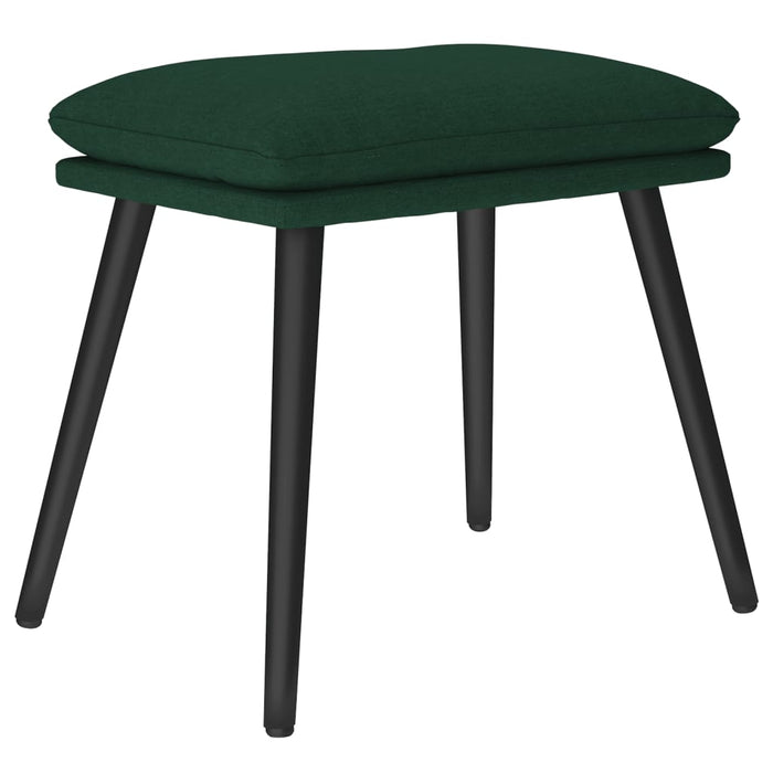 Scaun de relaxare cu taburet, verde închis, catifea - WALTI WALTI