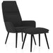 Scaun de relaxare cu taburet, negru, textil - WALTI WALTI