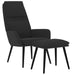 Scaun de relaxare cu taburet, negru, textil - WALTI WALTI