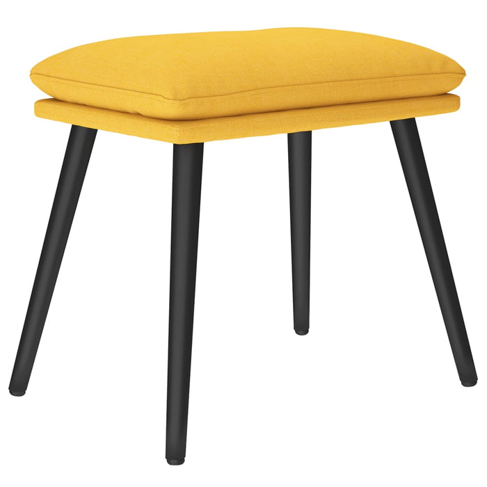 Scaun relaxare cu taburet, galben muștar, textil - WALTI WALTI