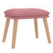 Scaun de relaxare cu taburet, roz, catifea - WALTI WALTI
