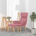 Scaun de relaxare cu taburet, roz, catifea - WALTI WALTI