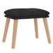 Scaun de relaxare cu taburet, negru, catifea - WALTI WALTI
