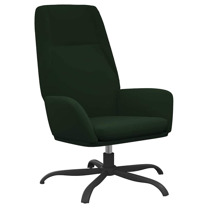 Scaun de relaxare cu taburet, verde închis, catifea WALTI