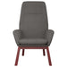 Scaun de relaxare cu taburet, gri deschis, textil - WALTI WALTI