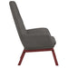 Scaun de relaxare cu taburet, gri deschis, textil - WALTI WALTI
