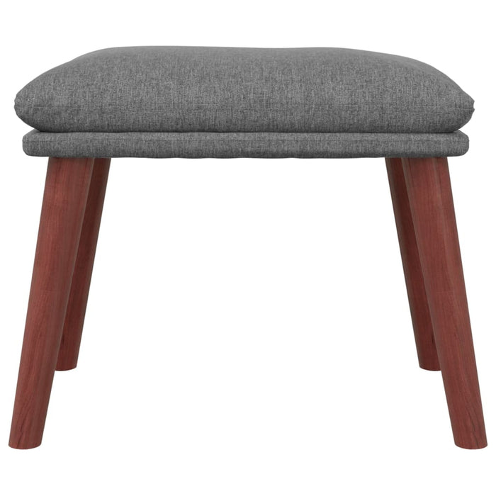 Scaun de relaxare cu taburet, gri deschis, textil - WALTI WALTI