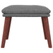 Scaun de relaxare cu taburet, gri deschis, textil - WALTI WALTI