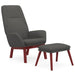 Scaun de relaxare cu taburet, gri deschis, textil - WALTI WALTI