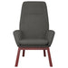 Scaun de relaxare cu taburet, gri deschis, textil - WALTI WALTI