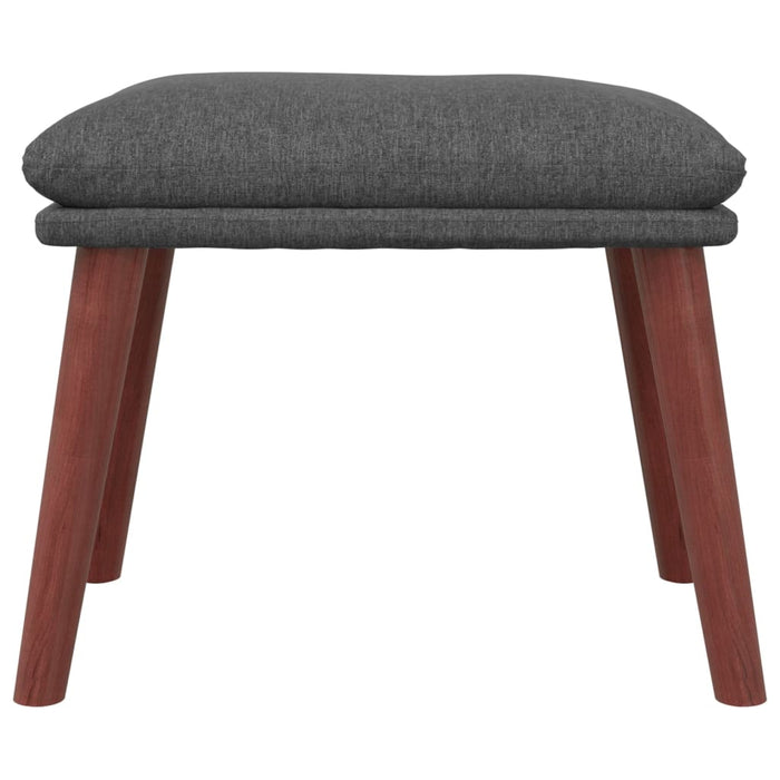 Scaun de relaxare cu taburet, gri deschis, textil - WALTI WALTI