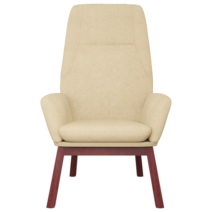 Scaun de relaxare cu taburet, crem, textil - WALTI WALTI