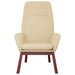 Scaun de relaxare cu taburet, crem, textil - WALTI WALTI