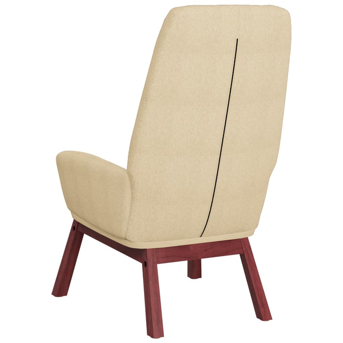 Scaun de relaxare cu taburet, crem, textil - WALTI WALTI