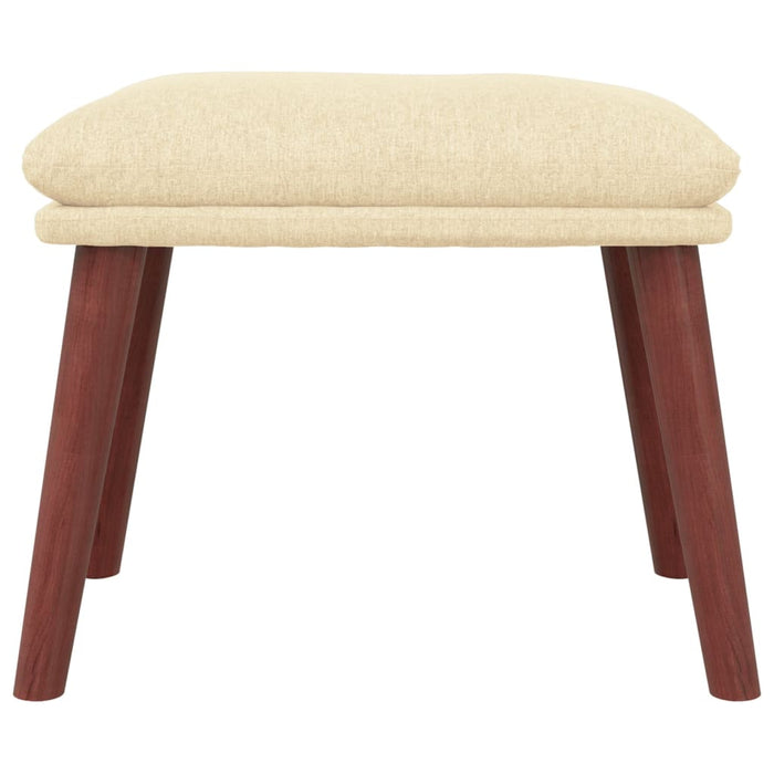 Scaun de relaxare cu taburet, crem, textil - WALTI WALTI