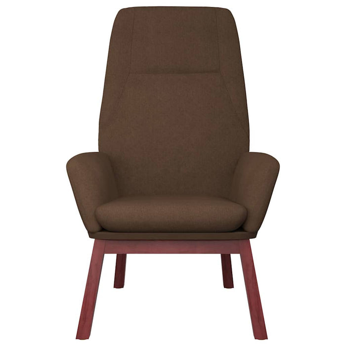 Scaun de relaxare cu taburet, maro, textil WALTI