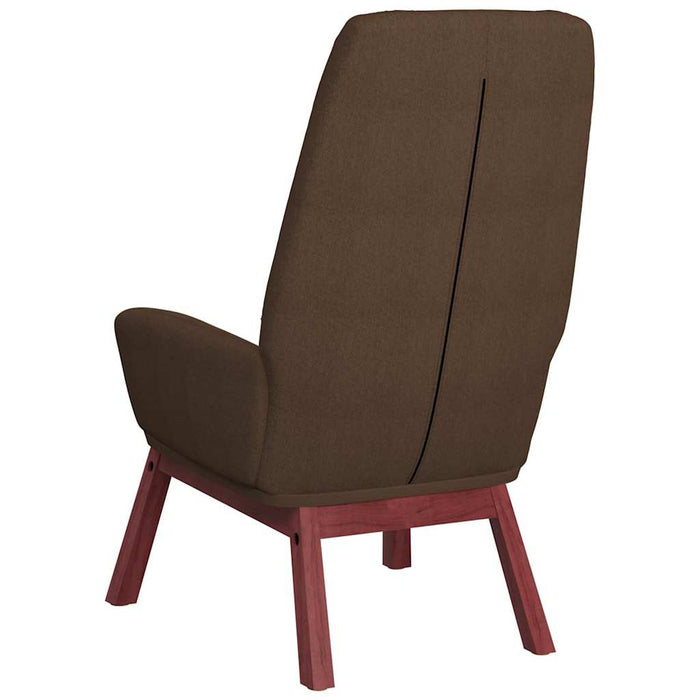 Scaun de relaxare cu taburet, maro, textil WALTI