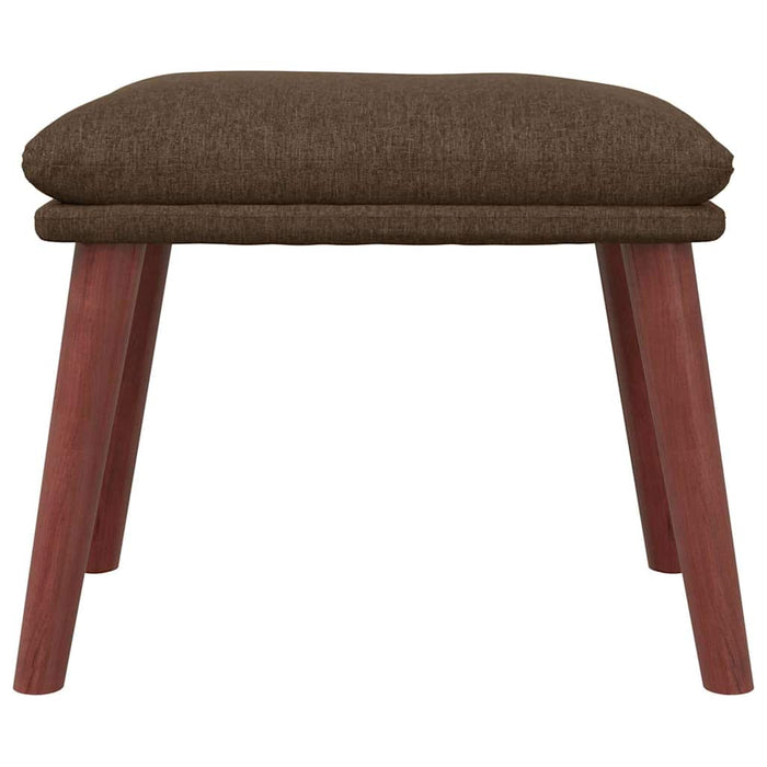 Scaun de relaxare cu taburet, maro, textil WALTI