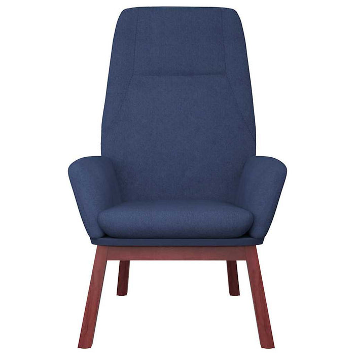 Scaun de relaxare cu taburet, albastru, textil WALTI
