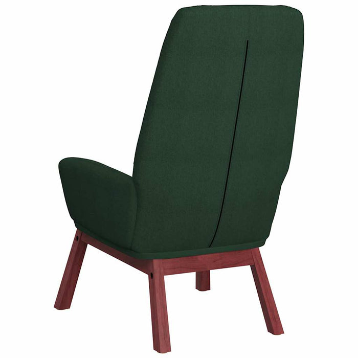 Scaun de relaxare cu taburet, verde închis, textil - WALTI WALTI