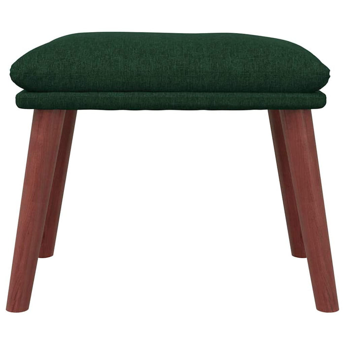 Scaun de relaxare cu taburet, verde închis, textil - WALTI WALTI