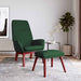 Scaun de relaxare cu taburet, verde închis, textil - WALTI WALTI