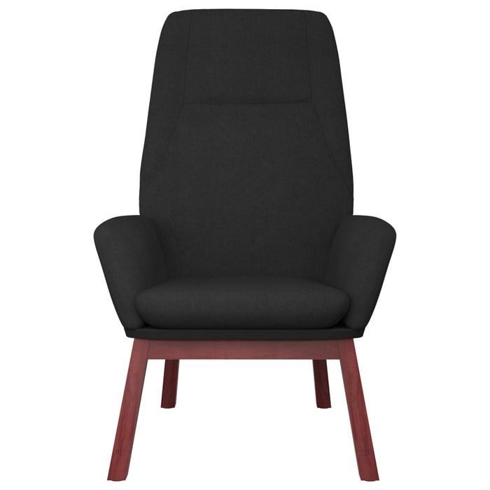 Scaun de relaxare cu taburet, negru, textil - WALTI WALTI