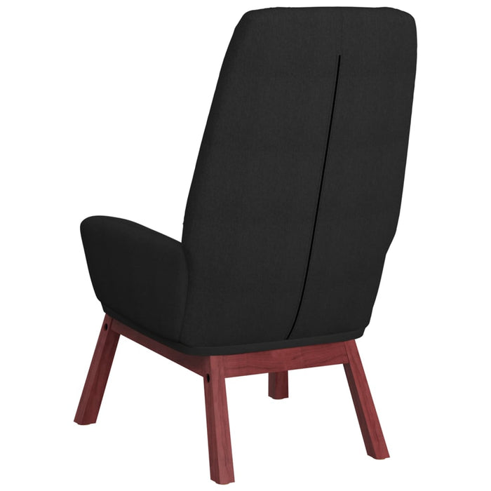 Scaun de relaxare cu taburet, negru, textil - WALTI WALTI