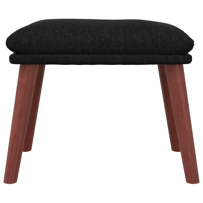 Scaun de relaxare cu taburet, negru, textil - WALTI WALTI