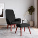 Scaun de relaxare cu taburet, negru, textil - WALTI WALTI
