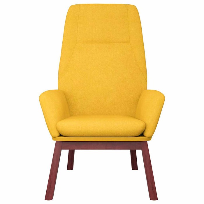 Scaun de relaxare cu taburet, galben muștar, textil WALTI