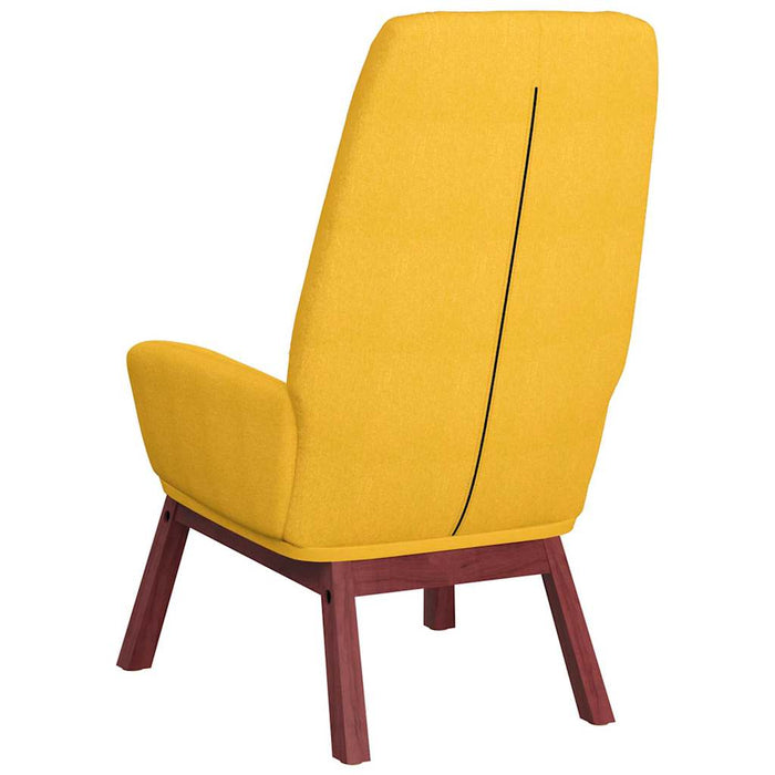 Scaun de relaxare cu taburet, galben muștar, textil WALTI