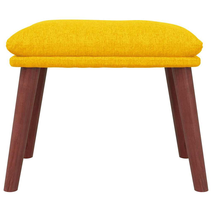 Scaun de relaxare cu taburet, galben muștar, textil WALTI