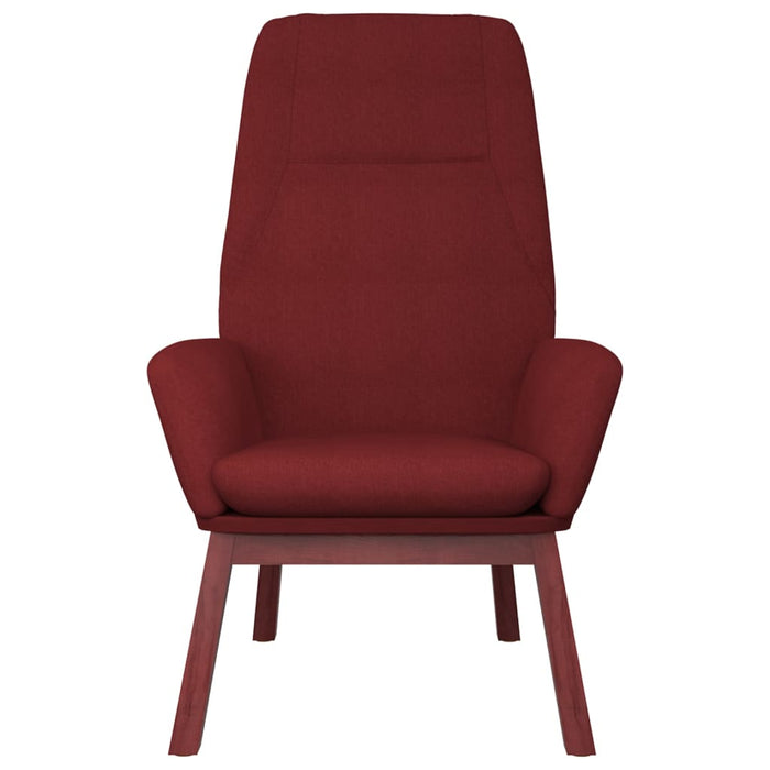 Scaun de relaxare cu taburet, roșu vin, textil WALTI