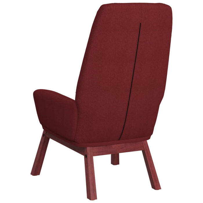 Scaun de relaxare cu taburet, roșu vin, textil WALTI