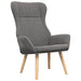 Scaun de relaxare cu taburet, gri deschis, textil - WALTI WALTI