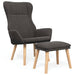 Scaun de relaxare cu taburet, gri deschis, textil - WALTI WALTI