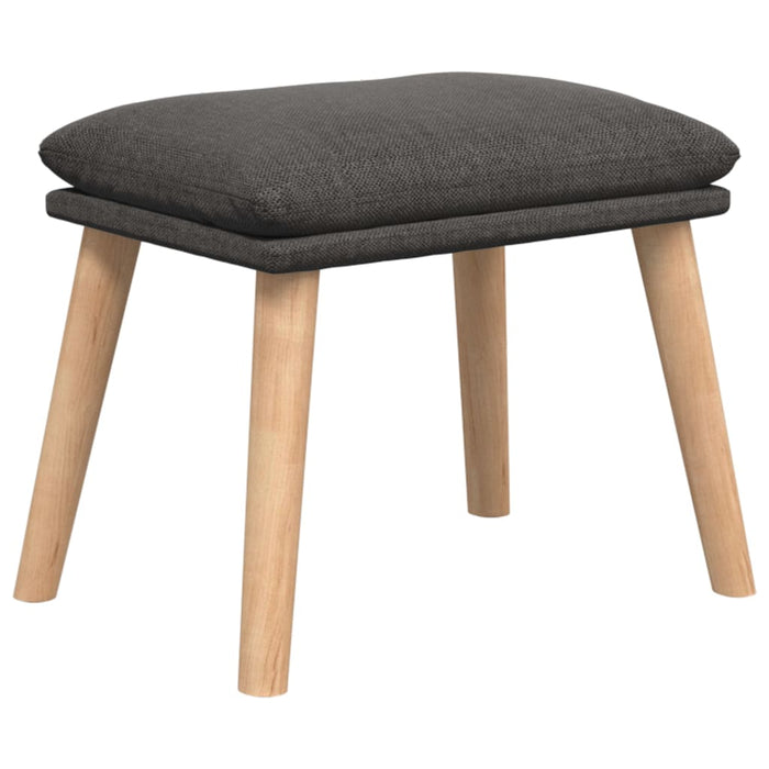 Scaun de relaxare cu taburet, gri deschis, textil - WALTI WALTI