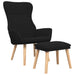 Scaun de relaxare cu taburet, negru, textil - WALTI WALTI