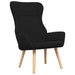 Scaun de relaxare cu taburet, negru, textil - WALTI WALTI