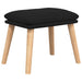 Scaun de relaxare cu taburet, negru, textil - WALTI WALTI
