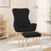 Scaun de relaxare cu taburet, negru, textil - WALTI WALTI