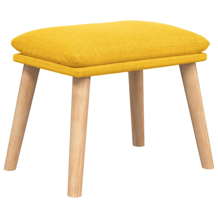 Scaun de relaxare cu taburet, galben muștar, textil WALTI