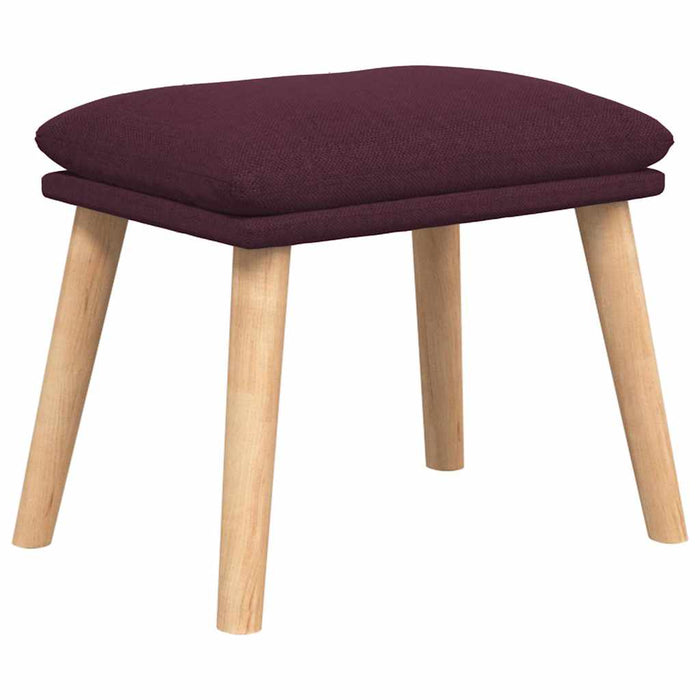 Scaun de relaxare cu taburet, violet, textil WALTI