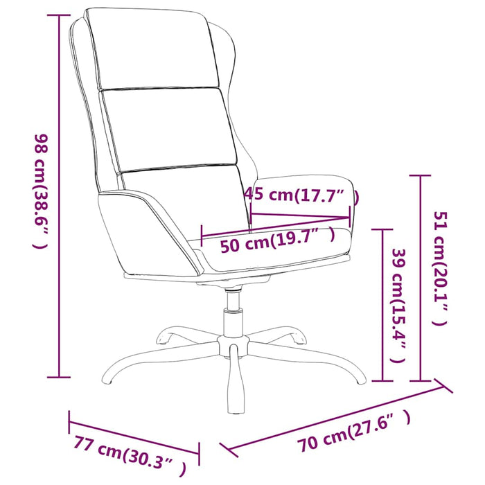 Scaun de relaxare cu taburet, negru, microfibră WALTI