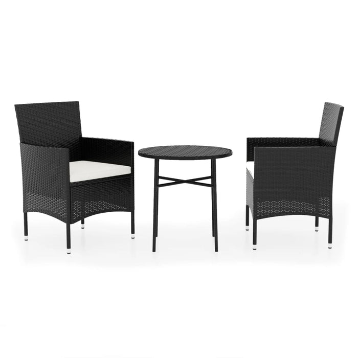 Set mobilier de grădină, 3 piese, poliratan WALTI